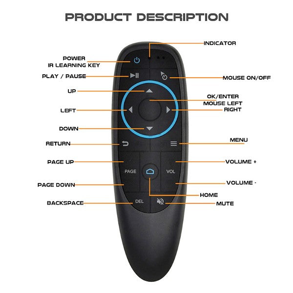 G10 Wireless Gyroscope Voice Remote Control