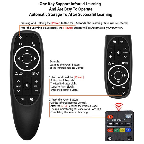 G10 Wireless Gyroscope Voice Remote Control