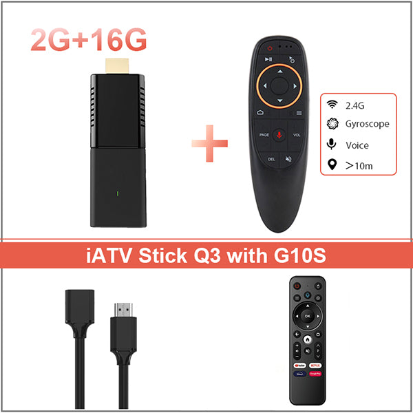 iATV Q3 4K Android 10 TV Stick