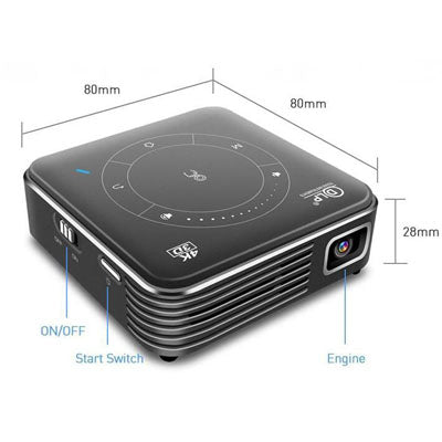 DLP 4K 150 ANSI Lumens Square MINI Projector | sooomee